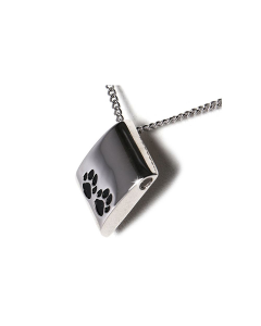 Pingente para cinzas em prata (925) patas de cachorro
