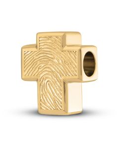 Charm para cinzas com impressão digital/conta de ouro