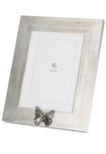 Urna porta-retrato com pequena borboleta para cinzas