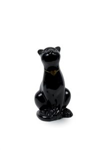 Urna para gatos em fibra de vidro de cor preta