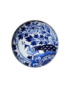 Mini urna para cinzas em cerâmica 'Bird in Paradise' | Delft azul