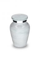Pequena urna funerária 'Elegance' com efeito pedra natural branco-cinza
